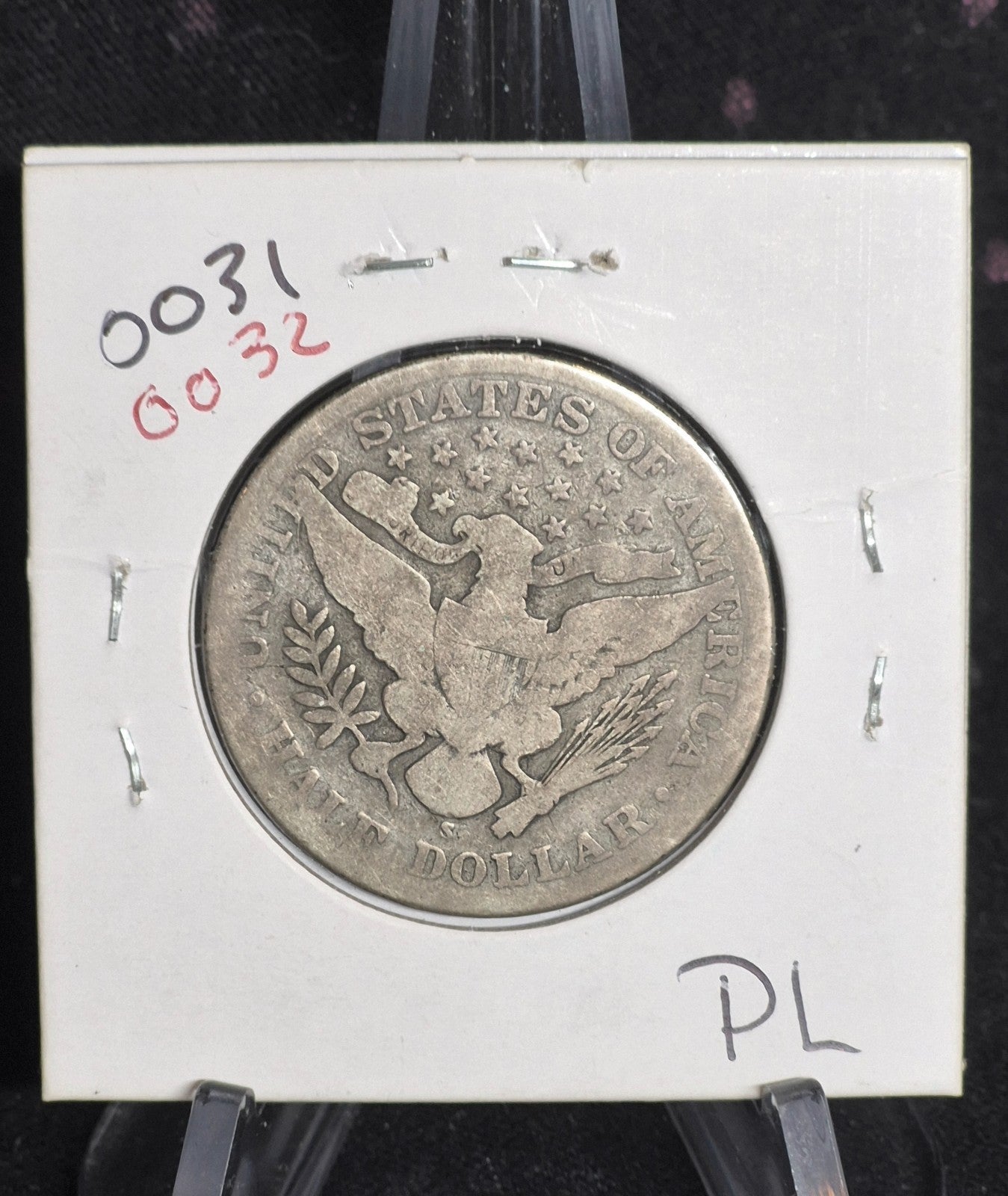 1909 S Barber Half Dollar 90% Silver 50C Very Good Condition Partial Motto