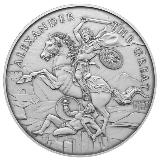 ✅ Set of 4 - Legendary Warriors Series 4 oz .999 Fine SILVER High Relief Coins