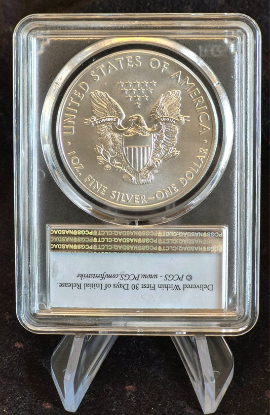 2020 $1 American Silver Eagle 1oz PCGS Graded a Perfect MS70 First Strike