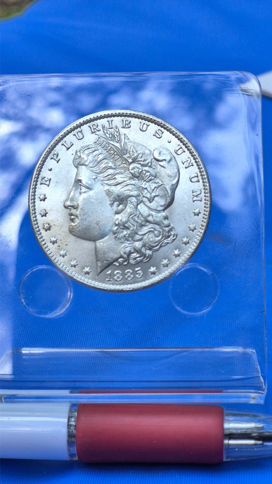 1885-O Morgan 90% Silver Dollar Shiny, Bright, Coin PL MS Features Strong Strike