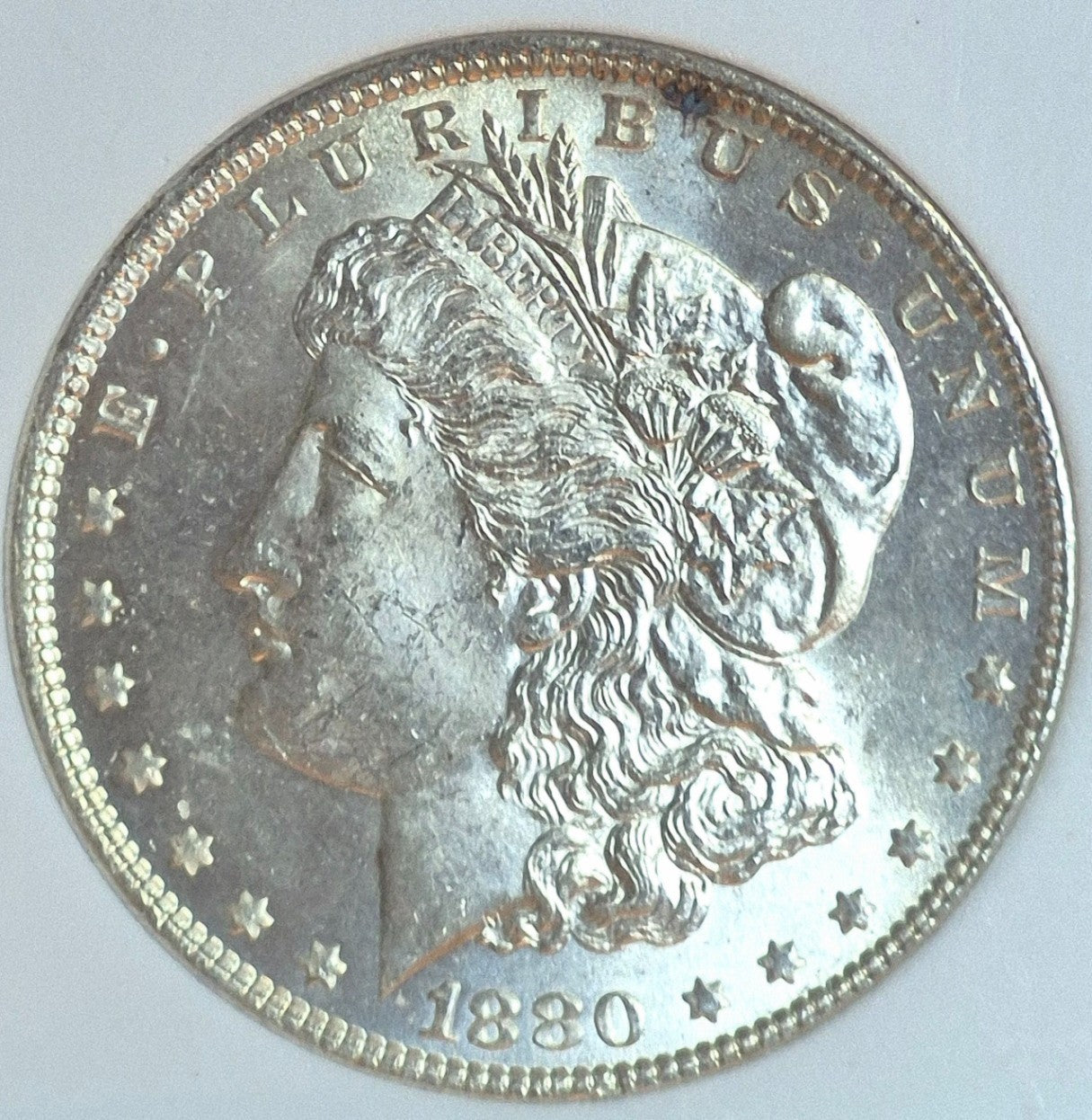 1880 P Morgan 90% Silver Dollar Graded High by National Numismatic Certification