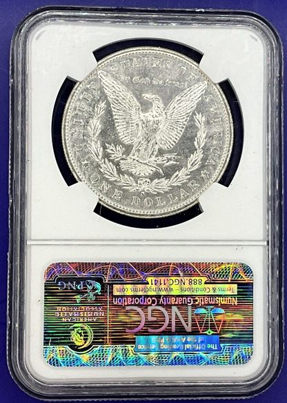 1881 S Morgan Silver Dollar NGC MS63 Brown Scales Label Bright Shiny 90% Coin