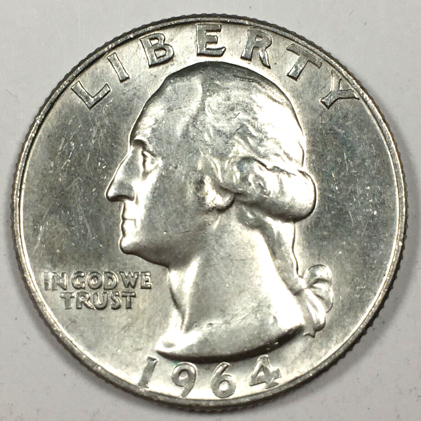 1964 Washington Quarter BU Uncirculated Mint State 90% Silver 25c US Coin