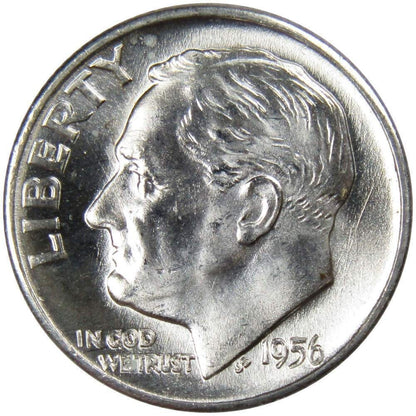 ➡️ 1956-D Roosevelt Dime BU GEM UNCIRCULATED Mint State 90% Silver Coin From OBW