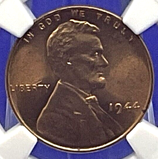 ⭐️ 1944 LINCOLN WHEAT CENT 1C NGC MS 66 RD 🔥 Fire Red Color UNCIRCULATED Coin