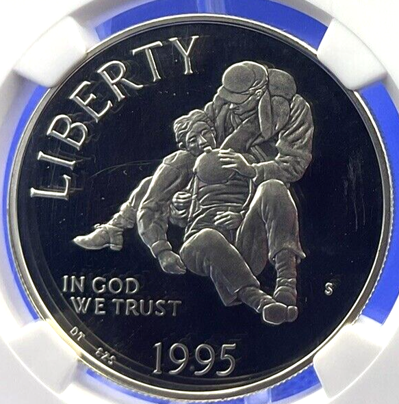 ✅1995-S  🎯 CIVIL WAR Commemorative Silver Dollar PCGS PR 69 DEEP CAMEO 🏵