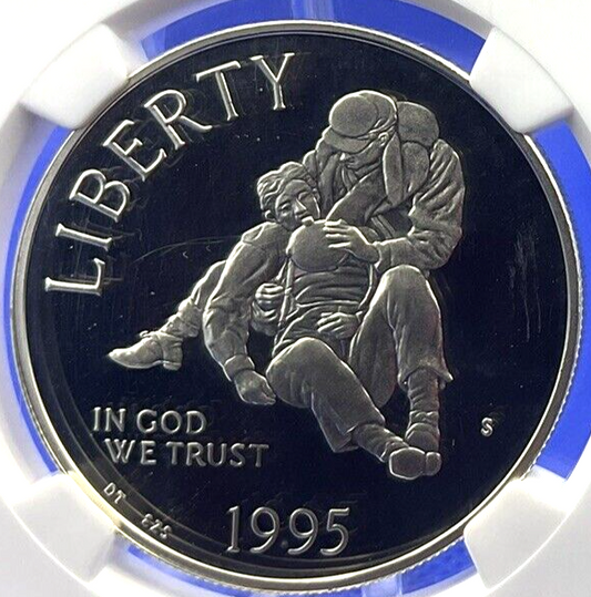 ✅1995-S  🎯 CIVIL WAR Commemorative Silver Dollar PCGS PR 69 DEEP CAMEO 🏵