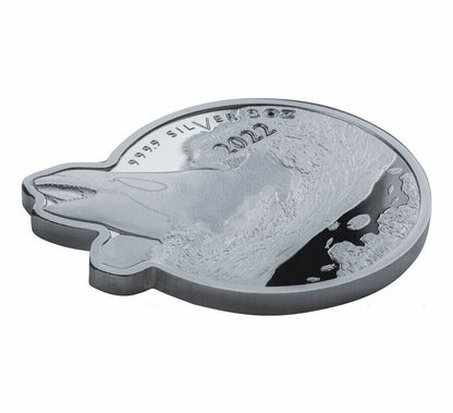 2 oz. 2022 Ocean Predators Killer Whale Orca 999.9 Fine Silver P.A.M.P. QEII $5