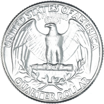2 COIN SET - 1964 P & D Washington Quarters BU UNCIRCULATED 90% Silver 25c