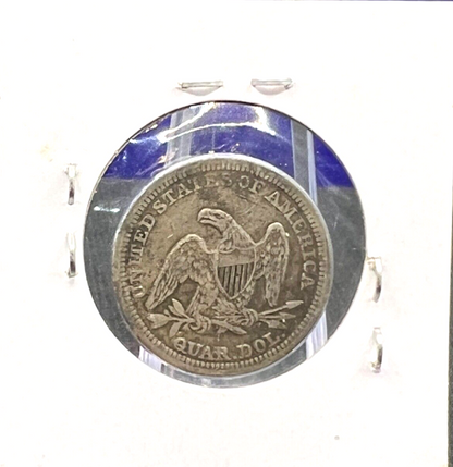 1855-P Seated Liberty 90% Silver Quarter ARROWS ONLY Collectible 25c Coin