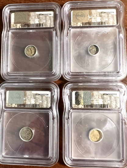 🏛️ LOT OF 4  Ancient Roman Empire CoinS 27BC-476AD ICG Genuine Slab Bronze Rome