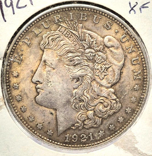 1921 Morgan $1 Dollar 90% Silver 🔥Extra Nice Crisp Details🔥 Circulated Toner