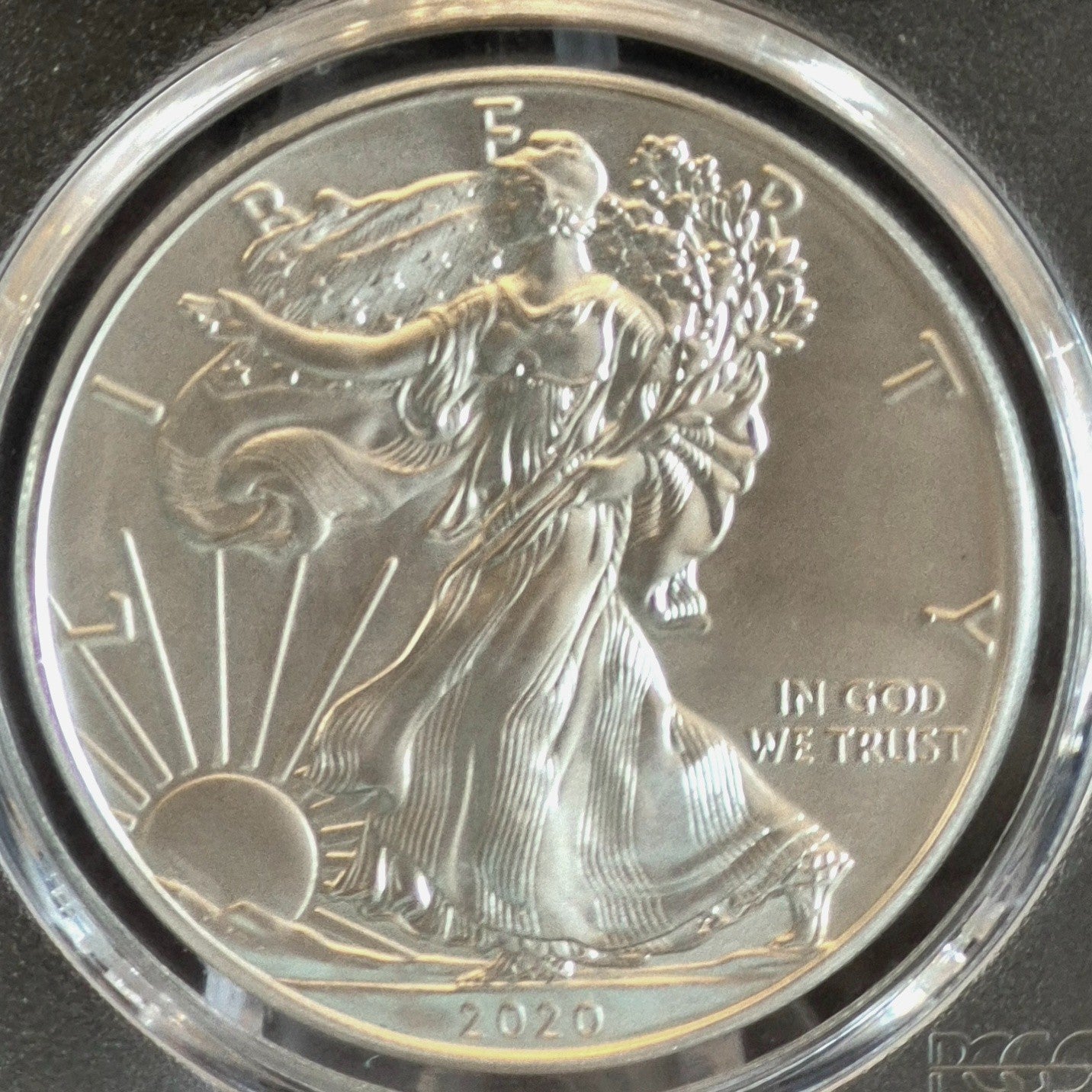 2020 $1 American Silver Eagle 1oz PCGS Graded a Perfect MS70 First Strike