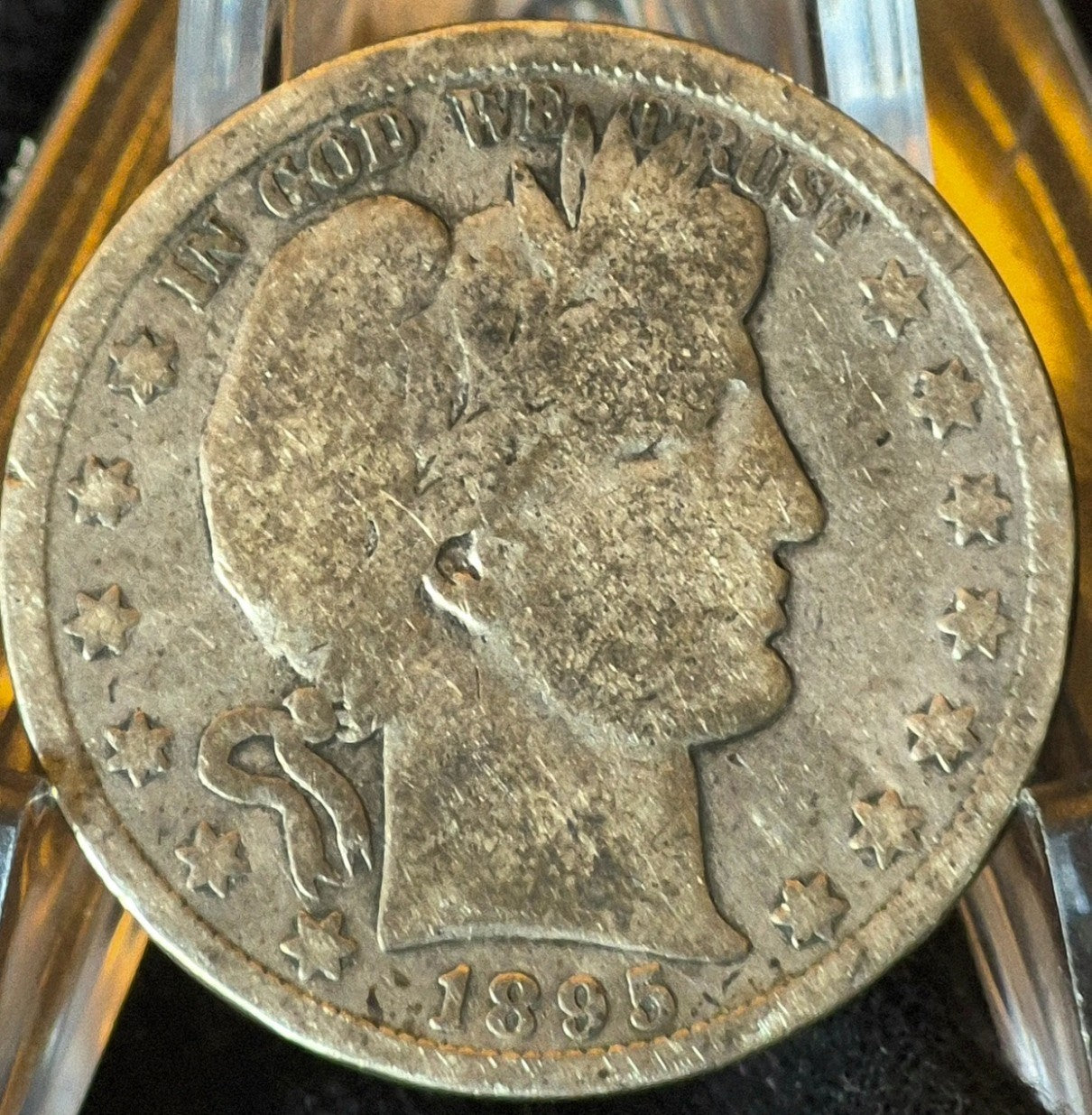 1895 New Orleans Barber Half Dollar 90% Silver 50C Good+ Partial Motto