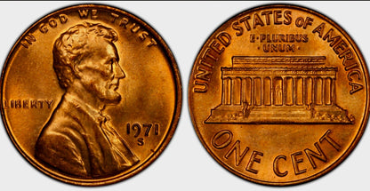 1971 S Lincoln Memorial BU Brilliant Uncirculated 1C 🔥From OBW Bank Roll🔥