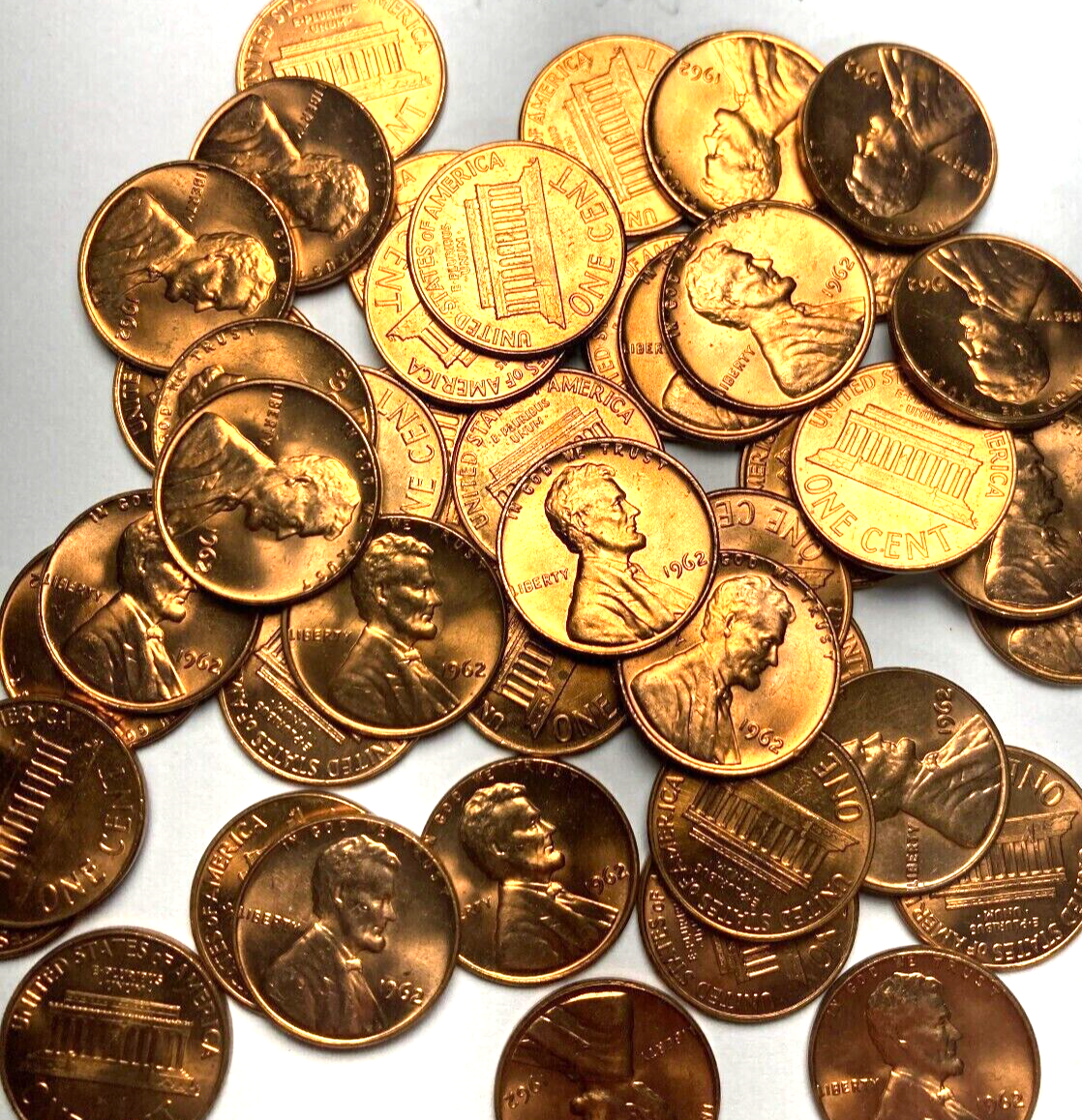 ✅ 1962-P BU UNC Lincoln Memorial BU UNCIRCULATED Coin From OBW Bank Roll
